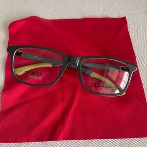 Champion Men's Glasses with Black Frame and Gold Accents